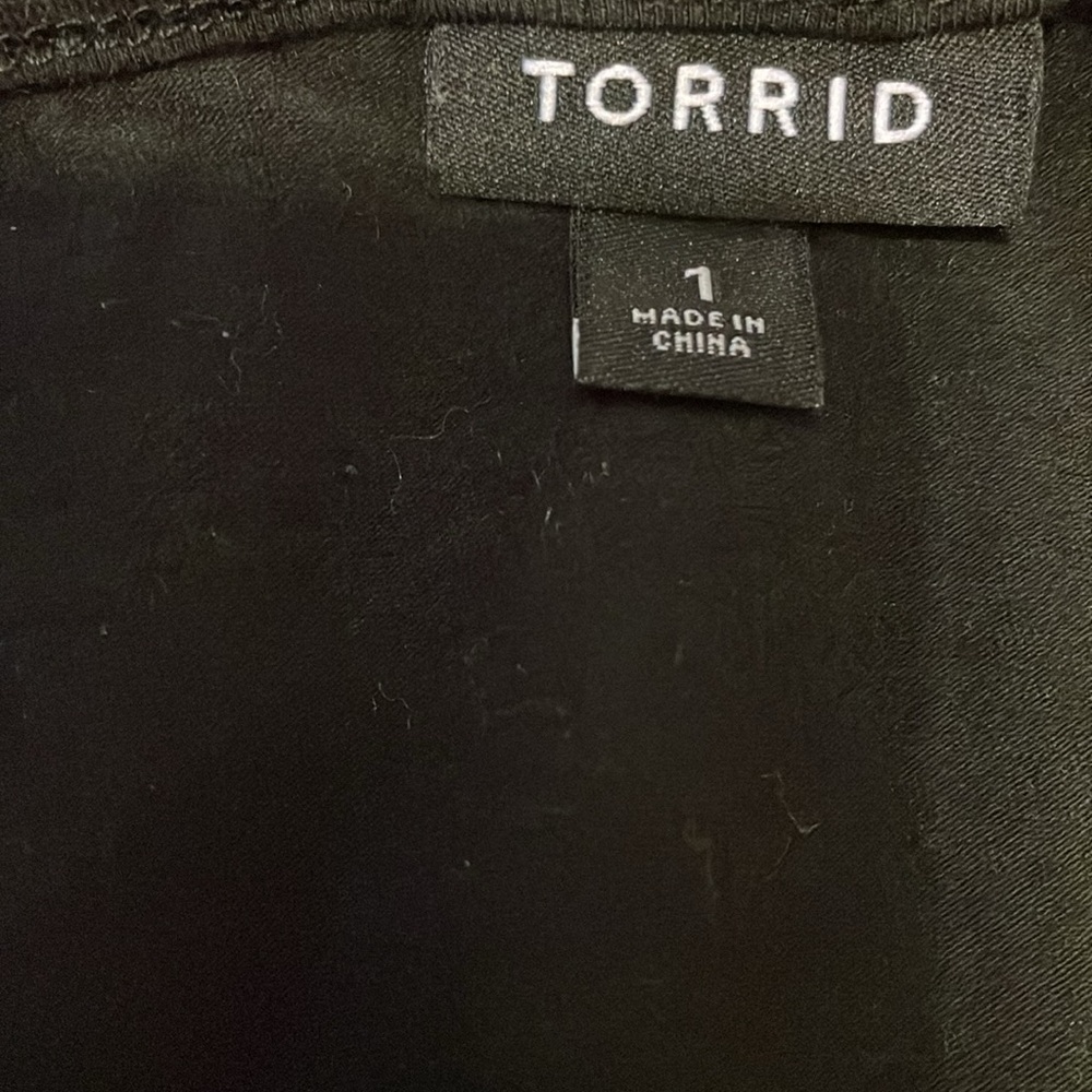 Torrid Womens Black Pink Feminine Cutie Swing Short Sleeve Dress Size 1 - Picture 2 of 4